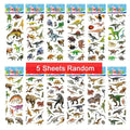 5 Sheets Kids Stickers Puffy Stickers for Children Birthday Christmas New Year Gift for Girl Boy Scrapbooking Cartoon