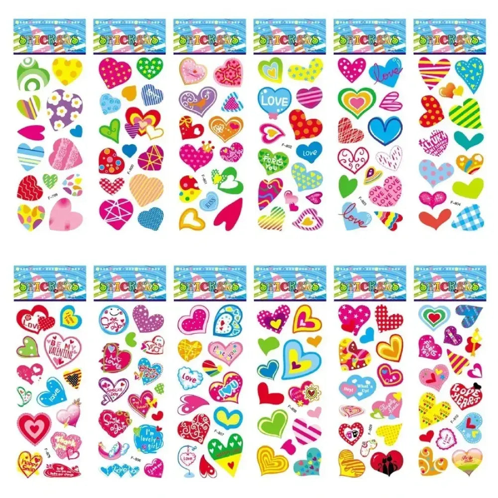 5 Sheets Kids Stickers Puffy Stickers for Children Birthday Christmas New Year Gift for Girl Boy Scrapbooking Cartoon