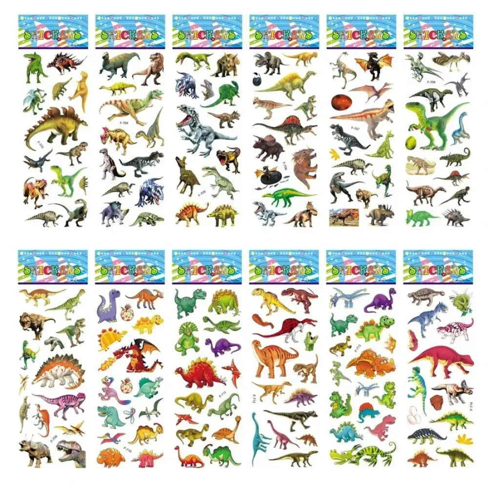5 Sheets Kids Stickers Puffy Stickers for Children Birthday Christmas New Year Gift for Girl Boy Scrapbooking Cartoon