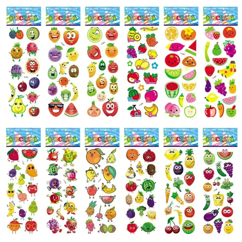 5 Sheets Kids Stickers Puffy Stickers for Children Birthday Christmas New Year Gift for Girl Boy Scrapbooking Cartoon