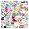 52pcs Inspirational Quote Stickers Pack Positive Decals DIY Laptops Water Bottles Phones Decorative Stickers Perfect