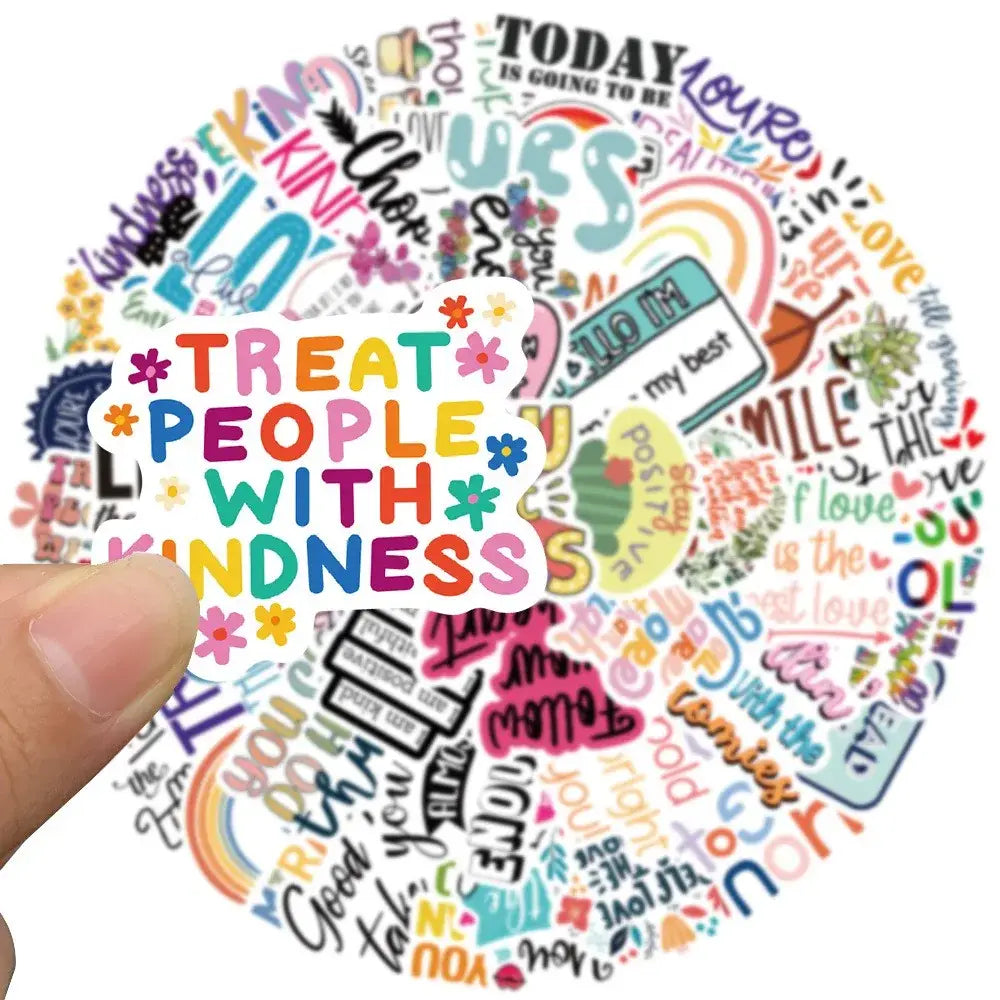 52pcs Inspirational Quote Stickers Pack Positive Decals DIY Laptops Water Bottles Phones Decorative Stickers Perfect