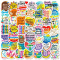 56PCS Cute Bible Inspirational Colorful Graffiti Stickers Inspirational Text Stickers - 56PCS - Stickers