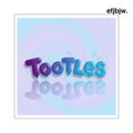 Copy of Tootles Square Sticker, Cute Retro Text Decal - 2’’ × 2’’ / White - Stickers