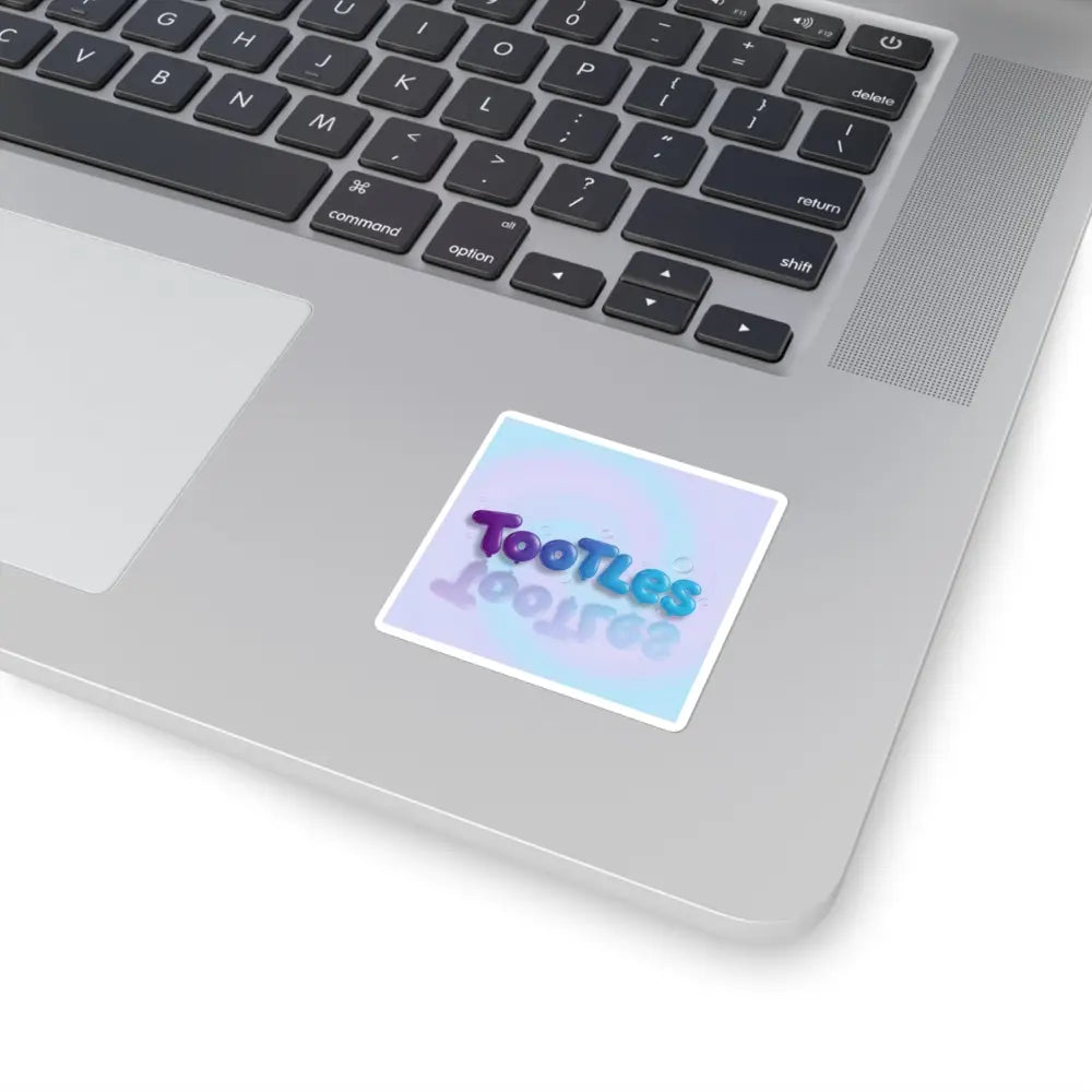 Copy of Tootles Square Sticker, Cute Retro Text Decal - 2’’ × 2’’ / White - Stickers