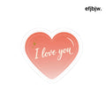 Heart-Shaped ’I Love You’ Kiss-Cut Sticker – Romantic Valentine Laptop Decal - 3’’ × 3’’ / White - Stickers