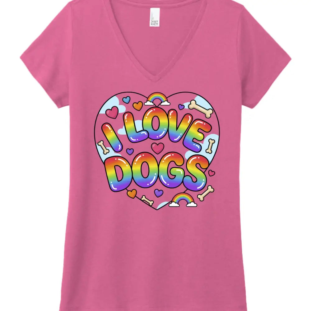 I LOVE DOGS2 - Fuchsia Frost / XS - T-Shirt