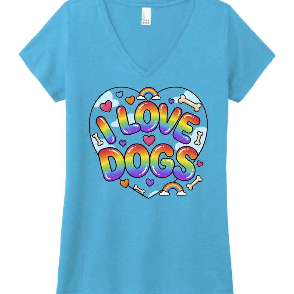 I LOVE DOGS2 - Turquoise Frst / XS - T-Shirt