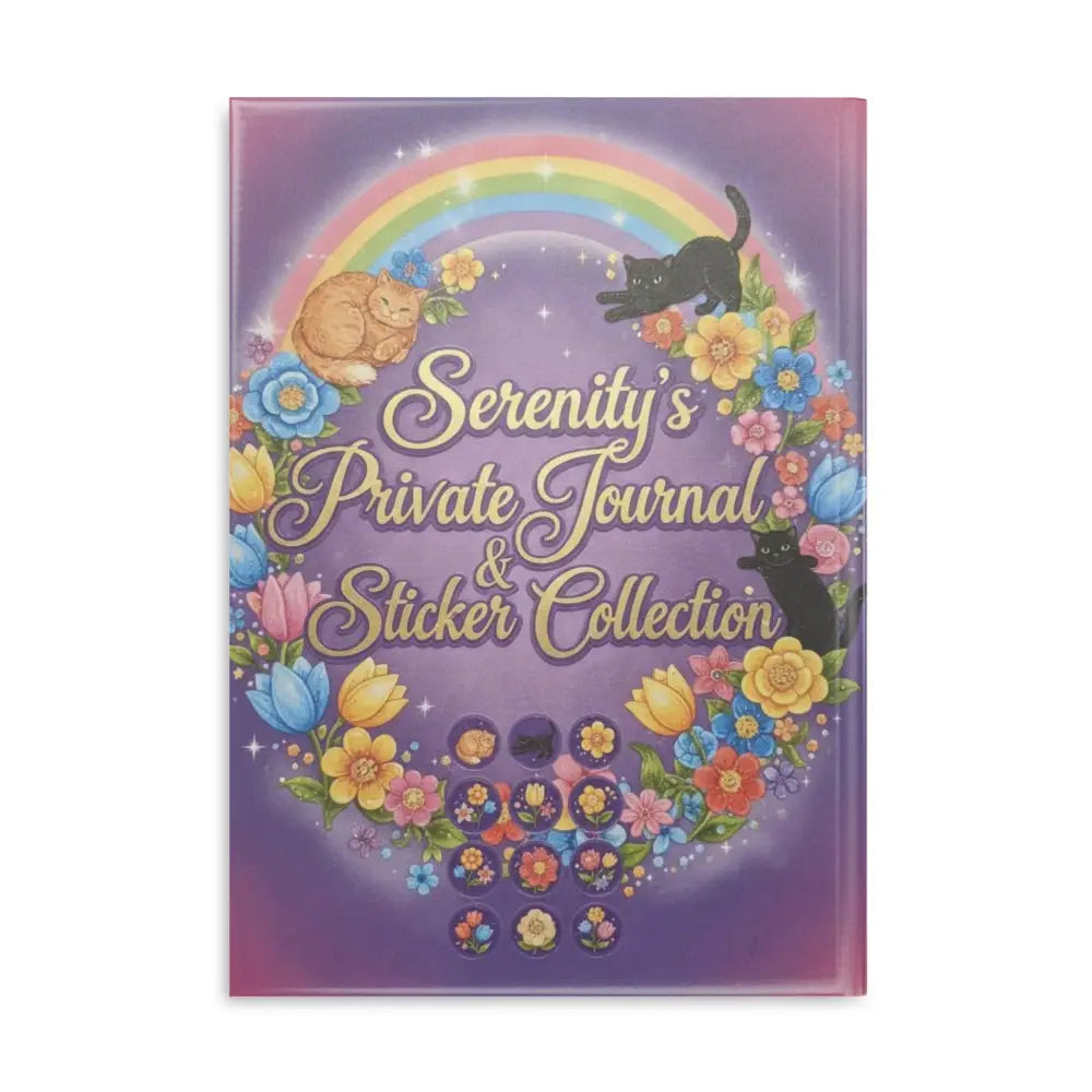 Personalized Serenity Hardcover Notebook, Puffy-Cover Journal & Sticker Book for Girls - Paper products