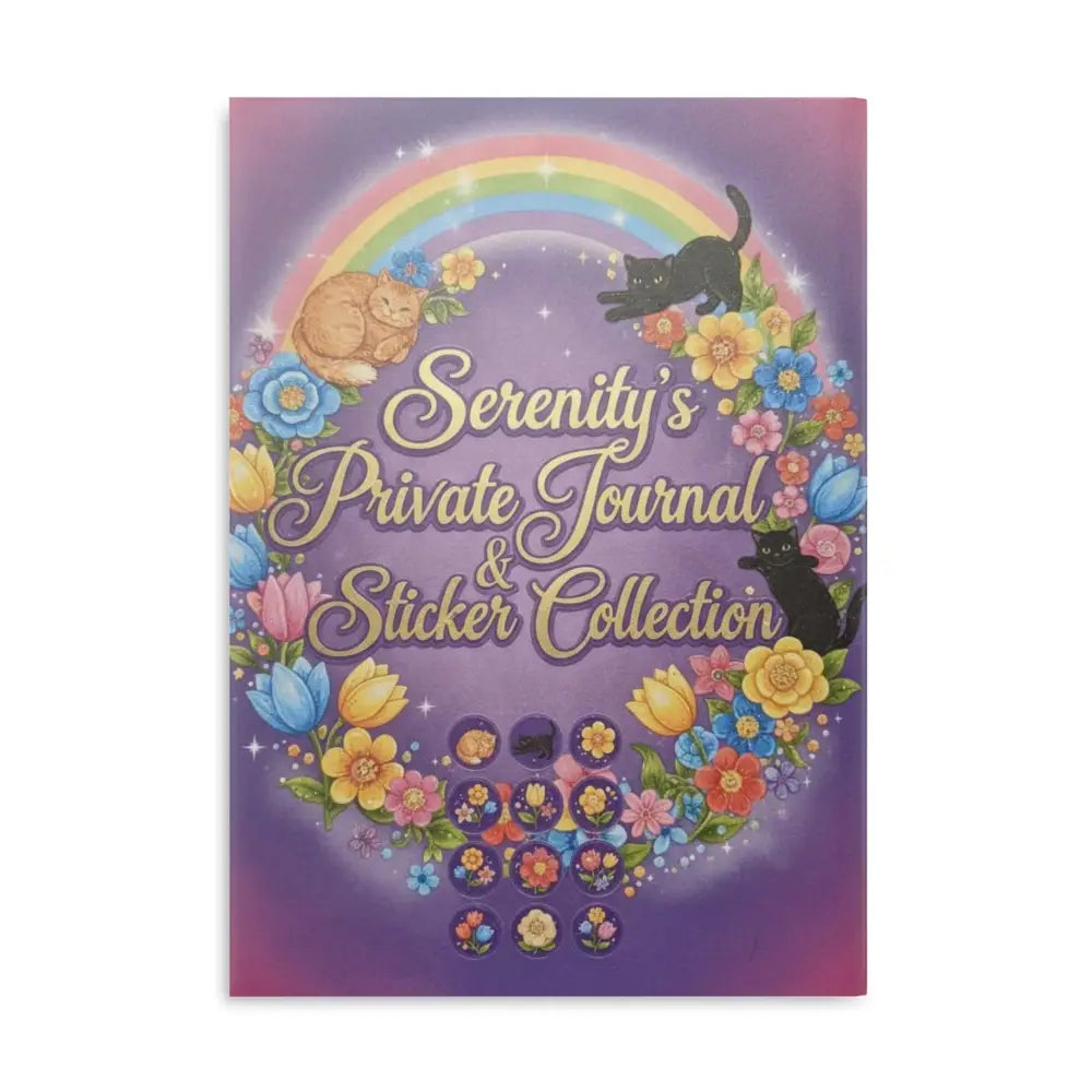 Personalized Serenity Hardcover Notebook, Puffy-Cover Journal & Sticker Book for Girls - Paper products
