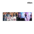 Rock It Like the 80s Bumper Sticker, Retro Concert Band Decal - 11’’ × 3’’ / Rectangle / White - Stickers