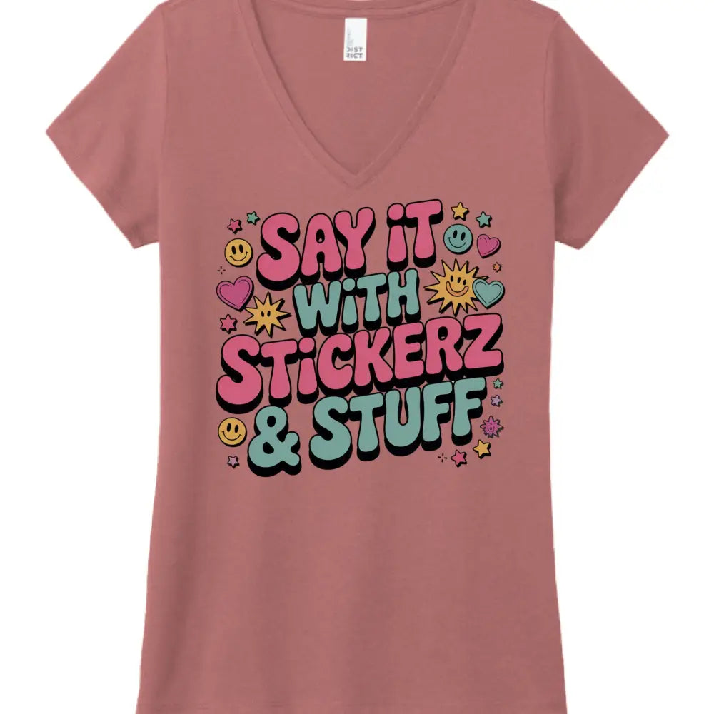 Say it with Stickerz 2 - Blush Frost / XS - Printed T-Shirts