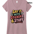 Say it with Stickerz - Hthrd Lavender / XS - Printed T-Shirts