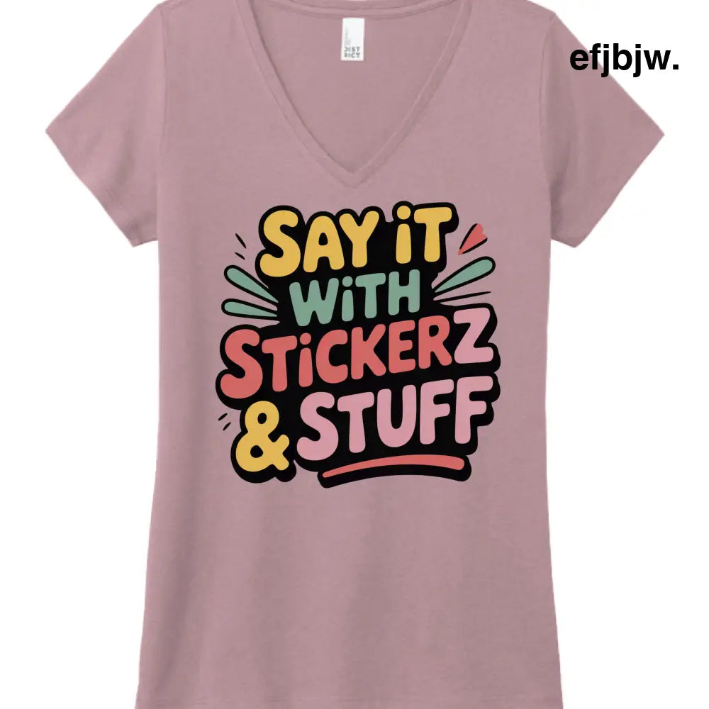 Say it with Stickerz - Hthrd Lavender / XS - Printed T-Shirts