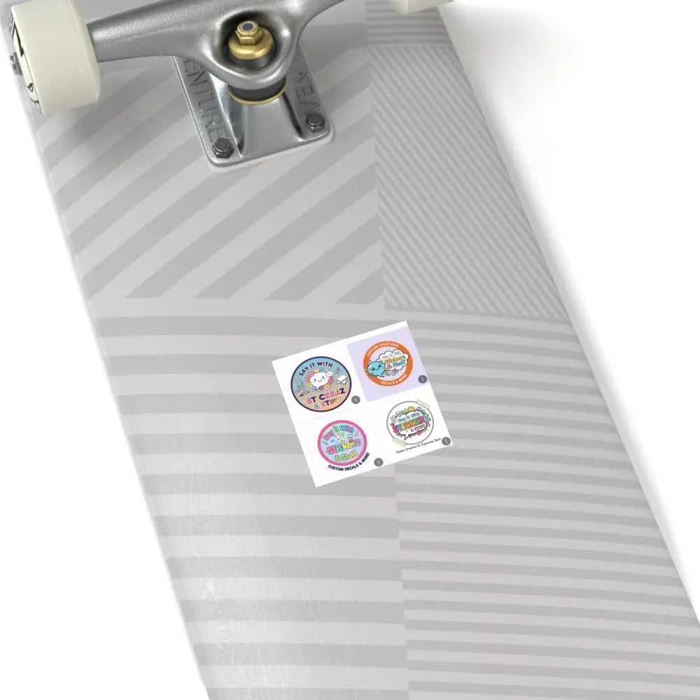 Say It with Stickerz Logo Square Stickers - Square / 2’’ × 2’’ / White - Paper products