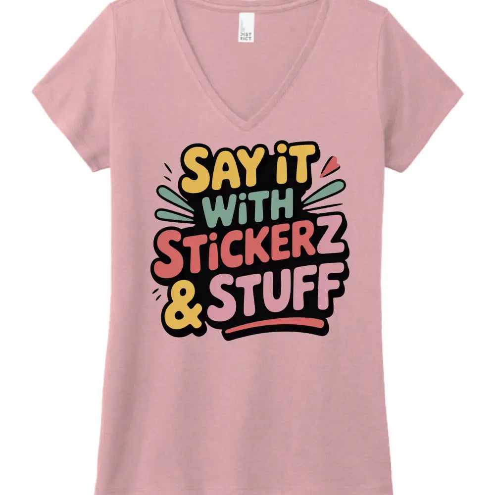 Say it with Stickerz - WstriaHthr / XS - Printed T-Shirts