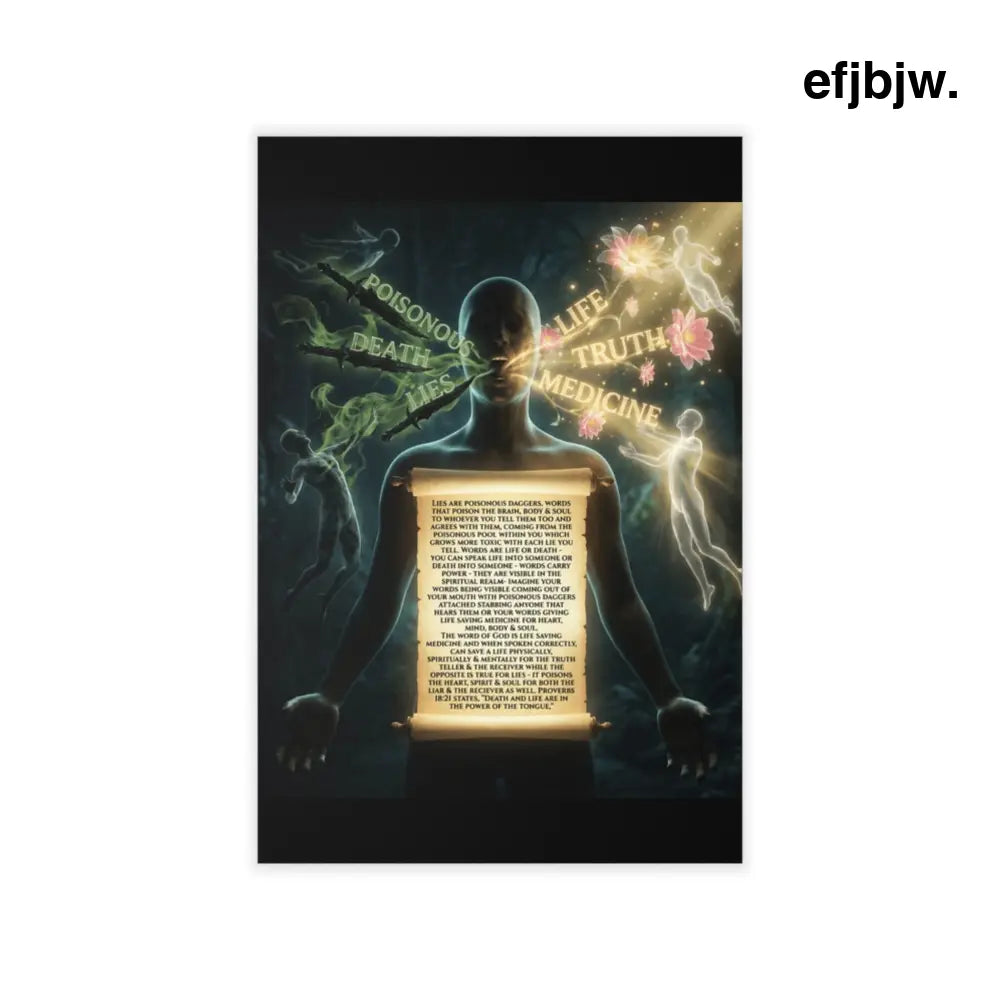 Wall Decal, Mystical Anatomy Poster with Scroll Text (Life Death Truth Medicine) - 12’’ x 18’’ - Wall Decal